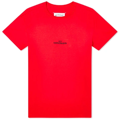 Maison Margiela Inverted Embroidered Logo T-shirt In Red