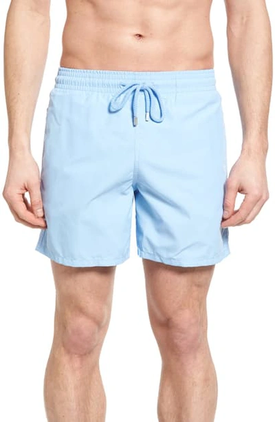 Vilebrequin Moorea Solid Swim Trunks In Blue