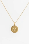 Kate Spade One In A Million Initial Pendant Necklace In M- Gold