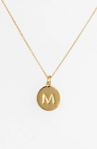 Kate Spade One In A Million Initial Pendant Necklace In M- Gold