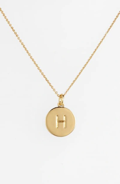 Kate Spade One In A Million Initial Pendant Necklace In H- Gold