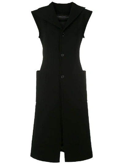 Gloria Coelho Pockets Midi Waistcoat In Black