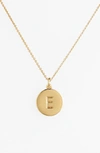 Kate Spade One In A Million Initial Pendant Necklace In E- Gold