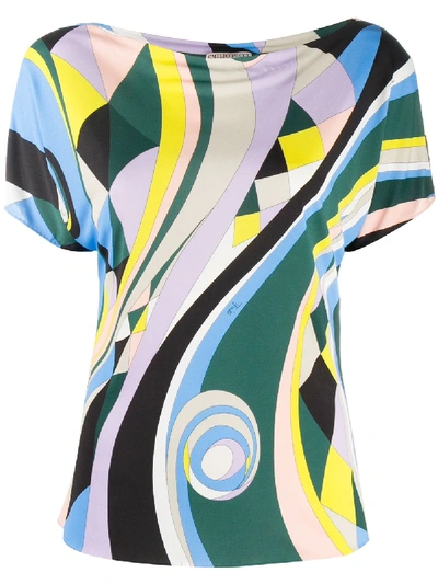 Pucci Occhi-print T-shirt In Green
