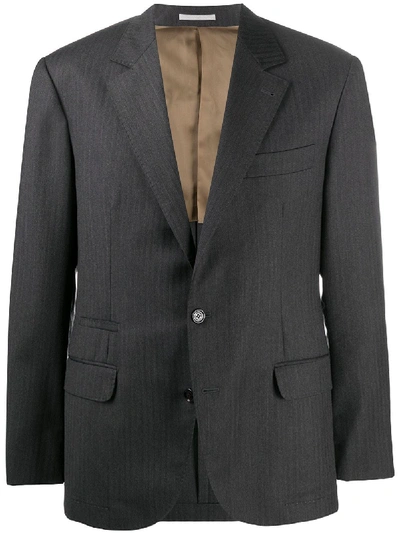Brunello Cucinelli Single-breasted Virgin Wool Blazer In Grey