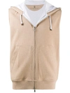 BRUNELLO CUCINELLI HOODED ZIP-UP GILET