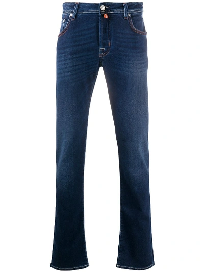Jacob Cohen Halbhohe Skinny-jeans In Blue