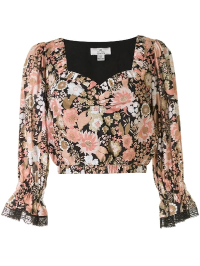 We Are Kindred Jessa Floral-print Crop Top In Pink