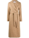 Harris Wharf London Wrap-around Virgin Wool Coat In Neutrals