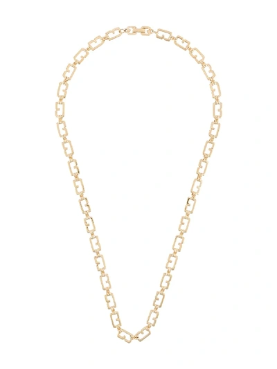 Pre-owned Givenchy 1980s G-link Necklace In Gold