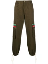 GUCCI WEB-DETAIL CARGO TROUSERS