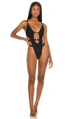 Michael Costello X Revolve Domico One Piece In Onyx