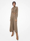 Michael Kors Paisley-print Silk Crepe De Chine Shirt Dress In Brown