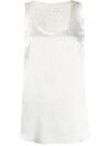 Brunello Cucinelli Scoop Neck Sleeveless Top In White