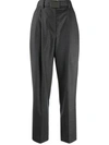 Brunello Cucinelli Straight Leg Belted Trousers In Grey