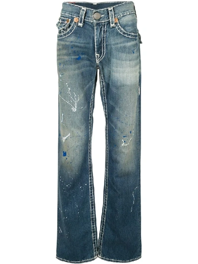 True Religion Jeans In Stone-wash-optik In Blue