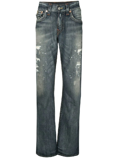True Religion Ripped Detail Jeans In Blue