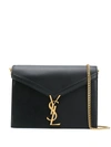 Saint Laurent Cassandra Monogram Shoulder Bag In Black