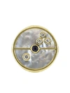 RETROUVAI 14KT YELLOW GOLD COMPASS SIGNET RING