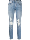 GIVENCHY DISTRESSED SKINNY FIT JEANS