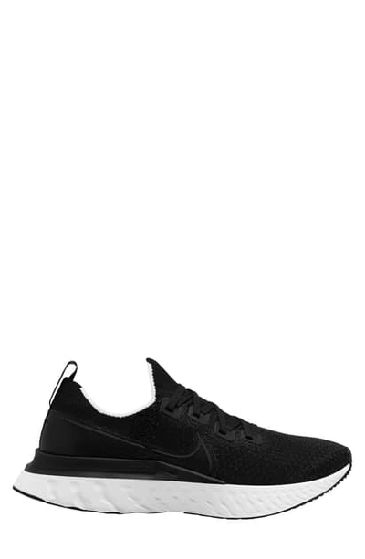 Nike React Infinity Run Flyknit Running Shoe In Black/ White