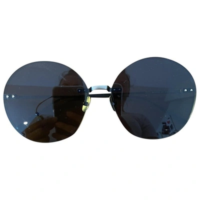 Pre-owned Bottega Veneta Black Metal Sunglasses