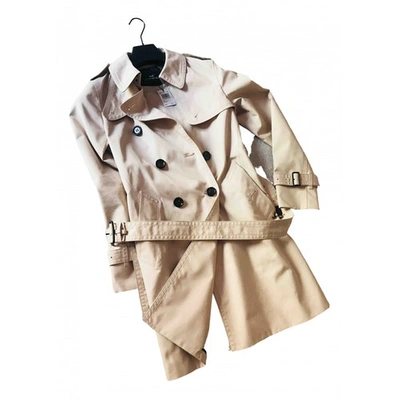 Pre-owned Coach Beige Cotton Trench Coat