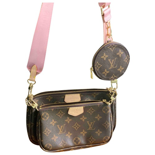 Pre-Owned Louis Vuitton Multi Pochette Accessoires Pink Cloth Handbag | ModeSens