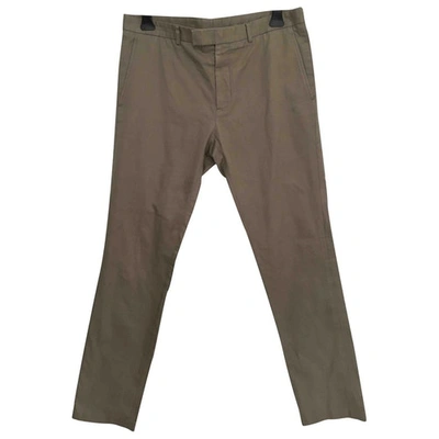 Pre-owned Dior Beige Cotton Trousers
