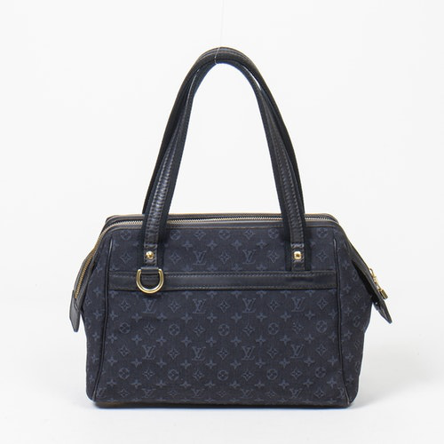 Pre-Owned Louis Vuitton Josephine Blue Cotton Handbag | ModeSens