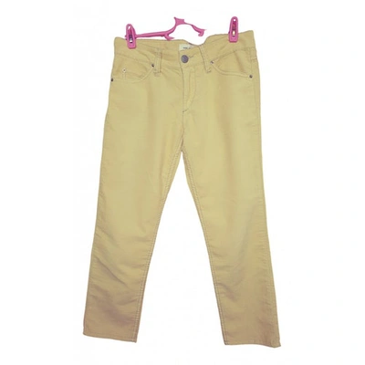 Pre-owned Isabel Marant Étoile Yellow Cotton Trousers