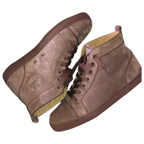 louboutin suede trainers