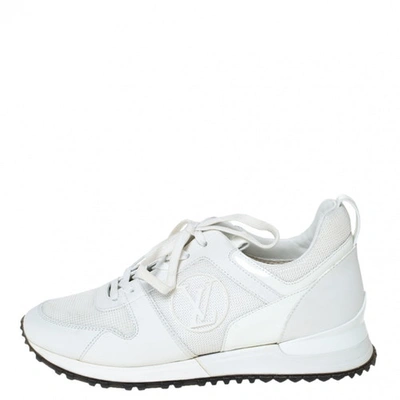Pre-owned Louis Vuitton Run Away White Leather Trainers