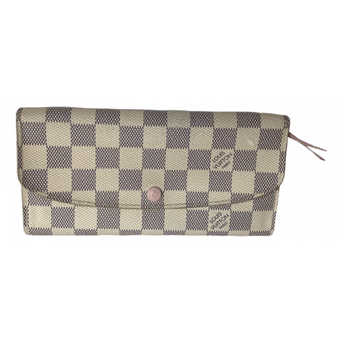 Pre-Owned Louis Vuitton Emilie Ecru Cloth Wallet | ModeSens