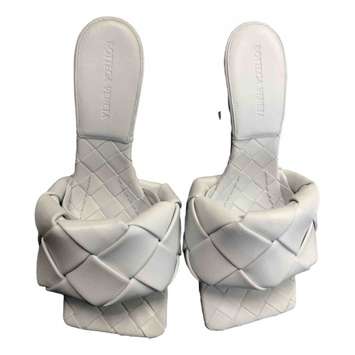 bottega white sandals