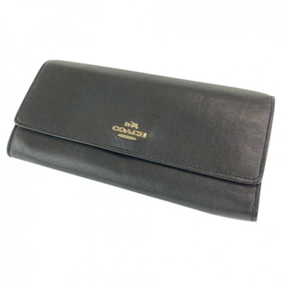 Pre-owned Coach Black Leather Wallet