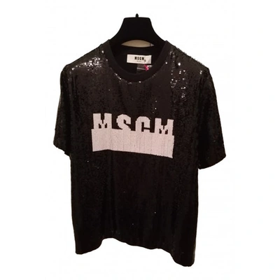 Pre-owned Msgm Black Glitter  Top