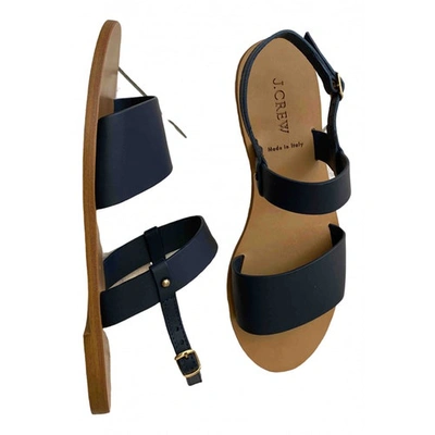 Pre-owned Jcrew Blue Leather Sandals