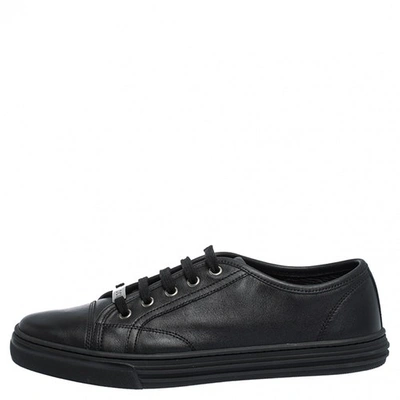 Pre-owned Gucci Black Leather Trainers