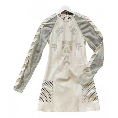 Pre-owned Alexander Wang White Leather Dress