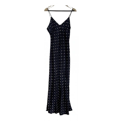 Pre-owned Anine Bing Spring Summer 2020 Navy Silk Dress