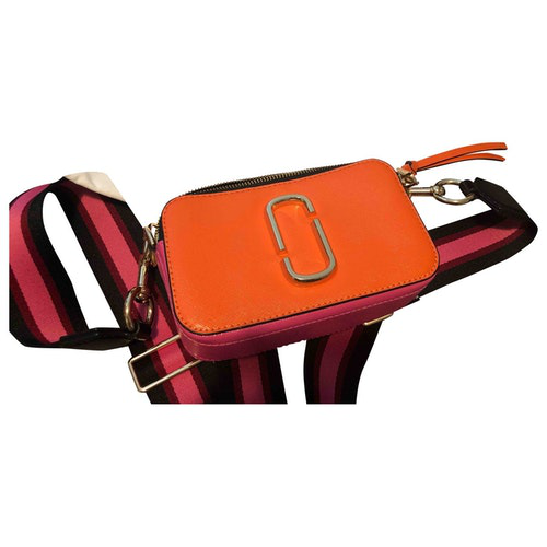 Pre-Owned Marc Jacobs Snapshot Orange Leather Handbag | ModeSens