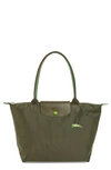 Longchamp Le Pliage Club Medium Shoulder Tote In Fir