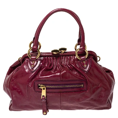 Pre-owned Marc Jacobs Dark Pink Patent Leather Stam Shoulder Bag