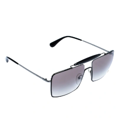 Pre-owned Prada Black Gradient Spr57s Square Sunglasses