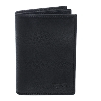 Pre-owned Tumi Black Leather Gussetted Id Card Case