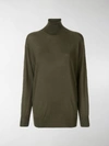 Tom Ford Relaxed Fit Turleneck Jumper In Green