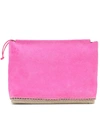 ALTUZARRA ESPADRILLE SMALL SUEDE CLUTCH,P00475776