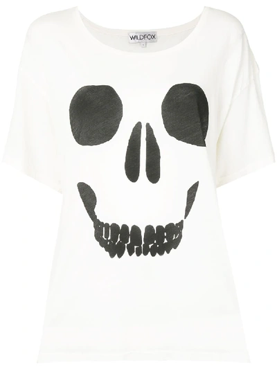 Wildfox T-shirt Mit Totenkopf-print In Yellow