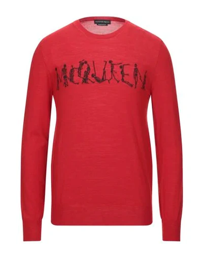 Alexander Mcqueen Sweaters In Red